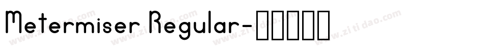 Metermiser Regular字体转换